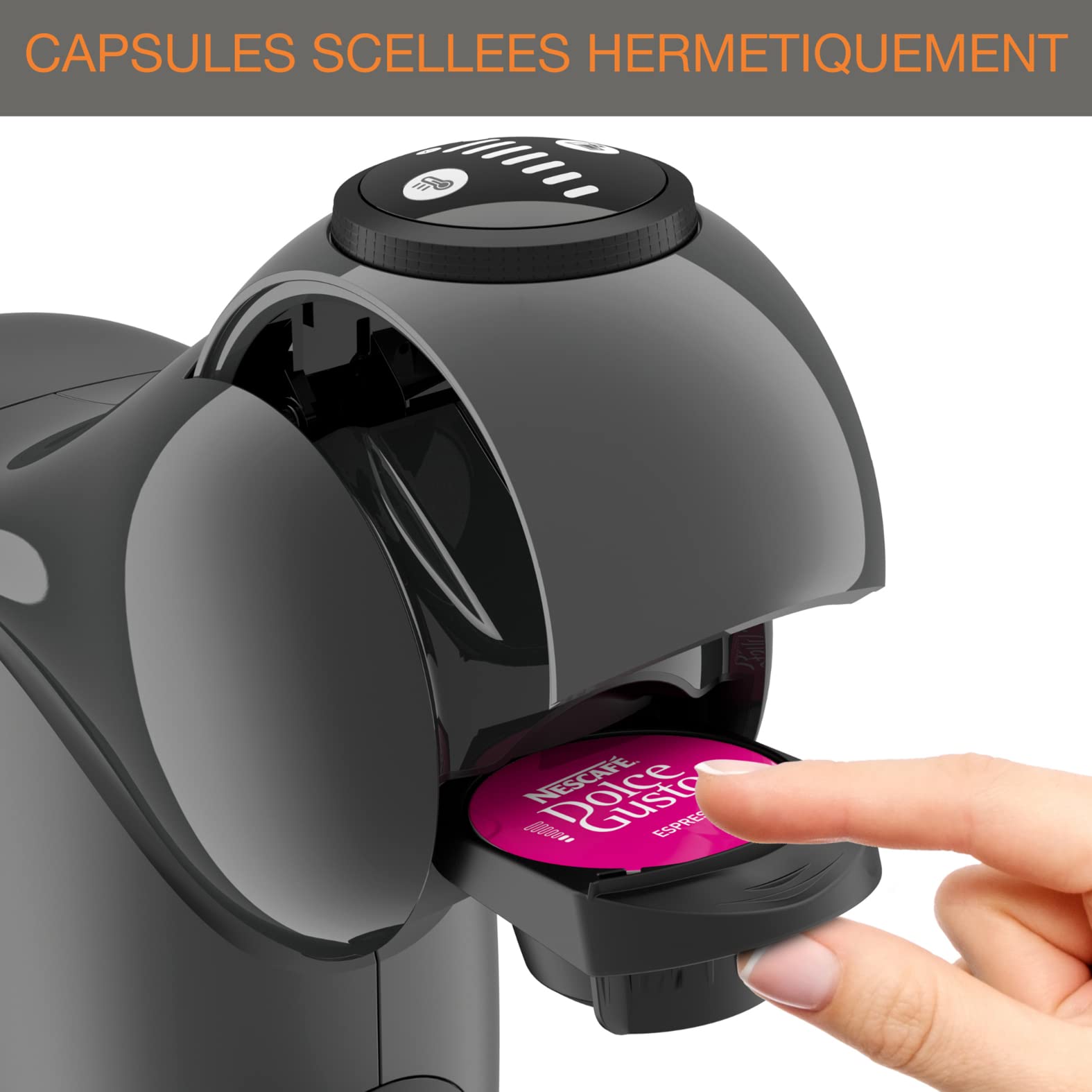 Dolce Gusto Genio S KP243B10 - Machine à café à dosettes, 0,8 L, fonction espresso - Anthracite - photo 3