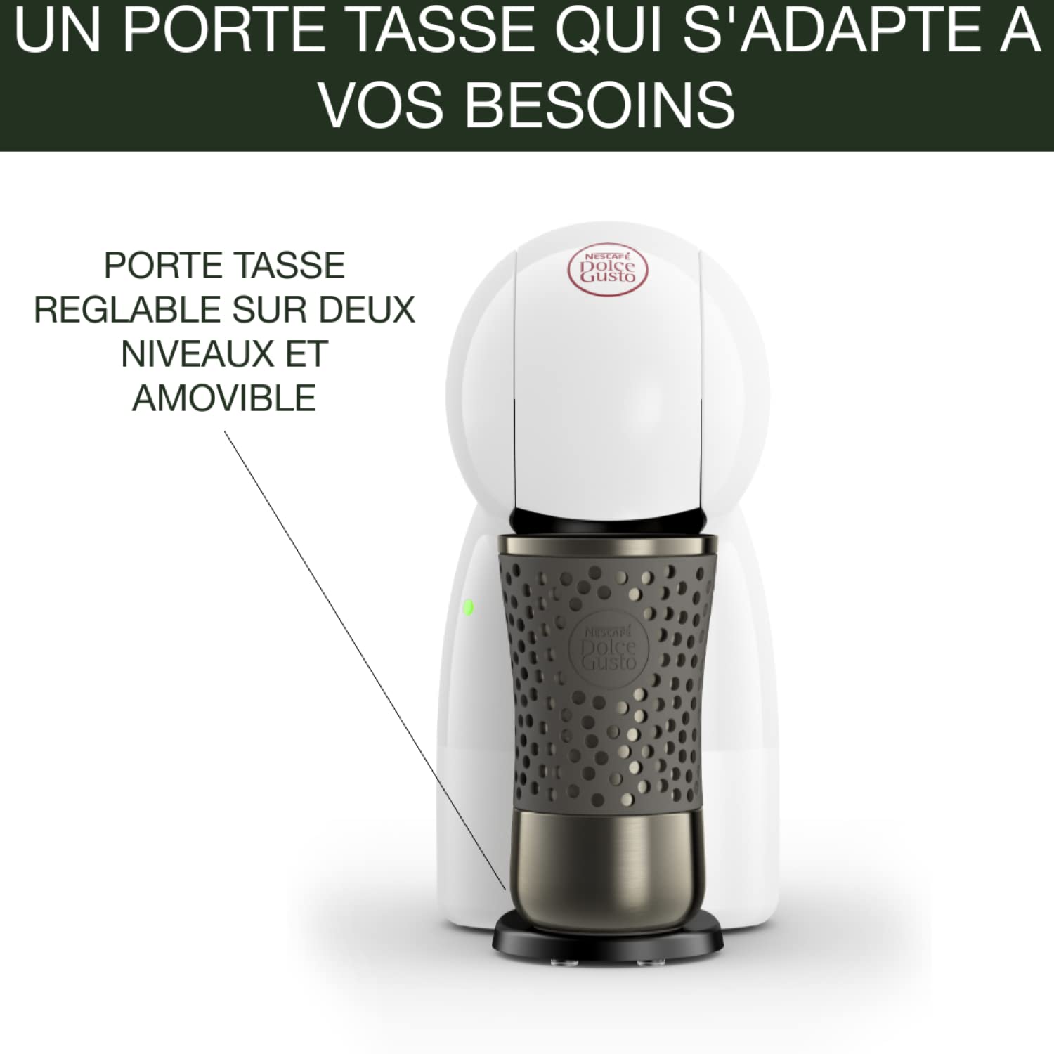 Dolce Gusto Piccolo XS KP1A3110 - Machine à café à capsules multi-boissons, 15 bars - Blanc et Rouge - photo 4