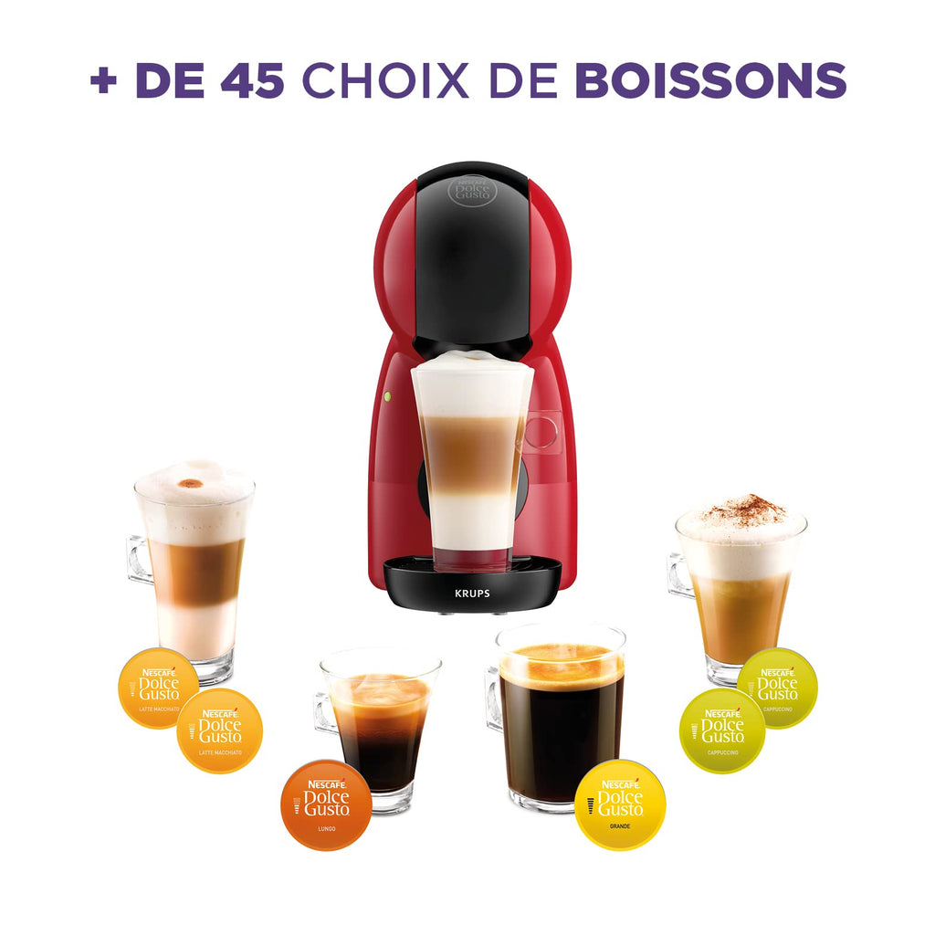 Dolce Gusto Piccolo XS KP1A3510 - Machine à café à capsules compacte, 15 bars - Rouge et Noir - photo 5