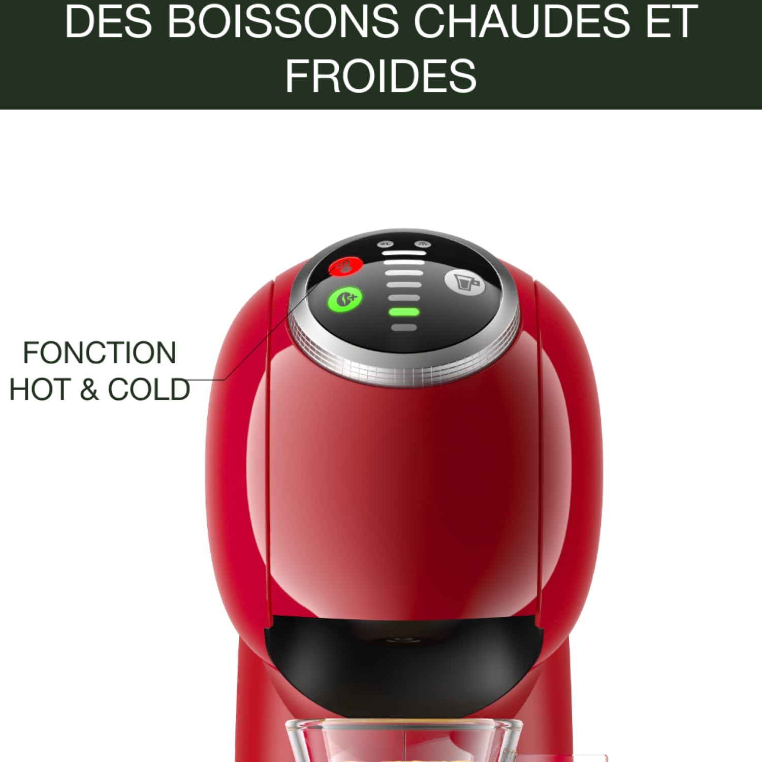 Dolce Gusto Genio S Plus KP340510 - Machine à café à capsules, 15 bars, programmable - Rouge - photo 6