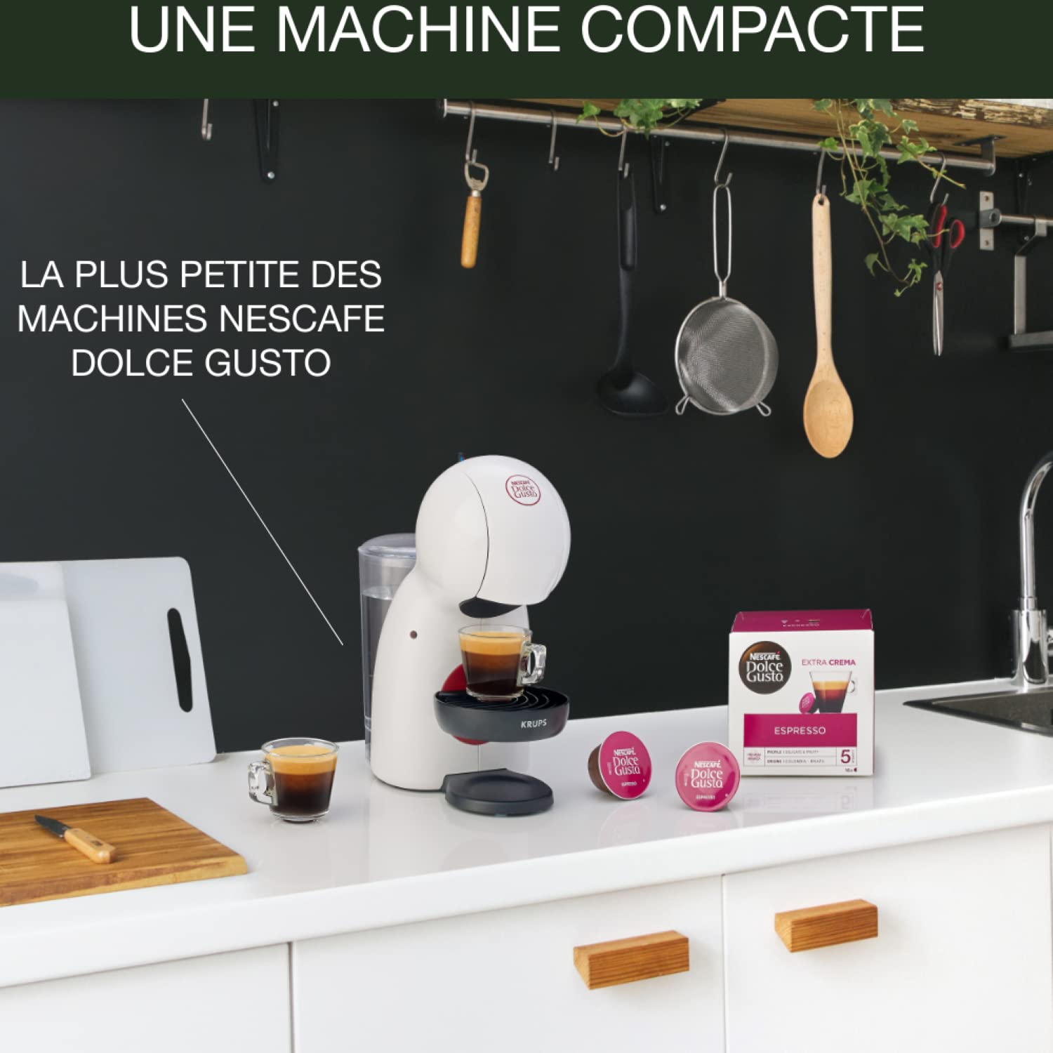 Dolce Gusto Piccolo XS KP1A3110 - Machine à café à capsules multi-boissons, 15 bars - Blanc et Rouge - photo 7