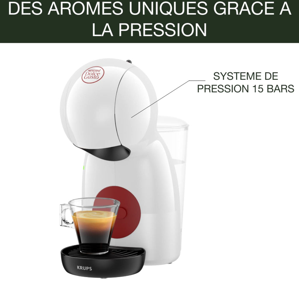 Dolce Gusto Piccolo XS KP1A3110 - Machine à café à capsules multi-boissons, 15 bars - Blanc et Rouge - photo 5