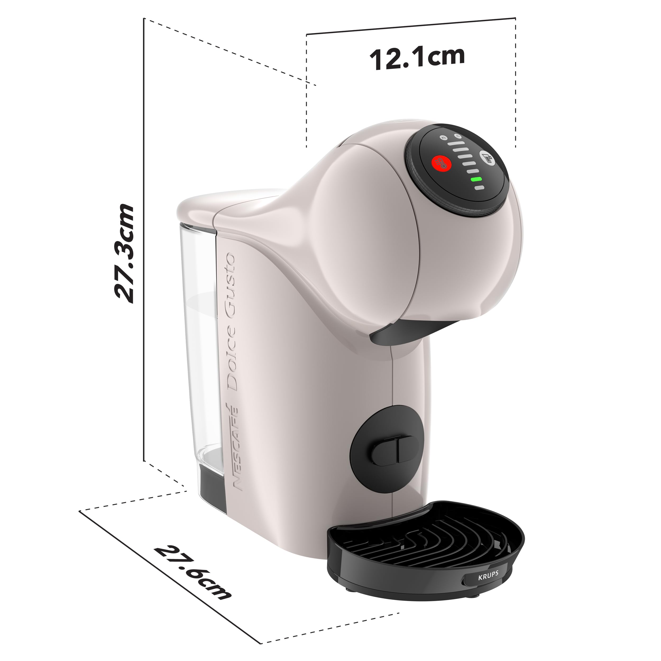 Dolce Gusto Genio S KP243A - Machine à café à capsules, tailles réglables, 15 bars - Taupe - photo 3
